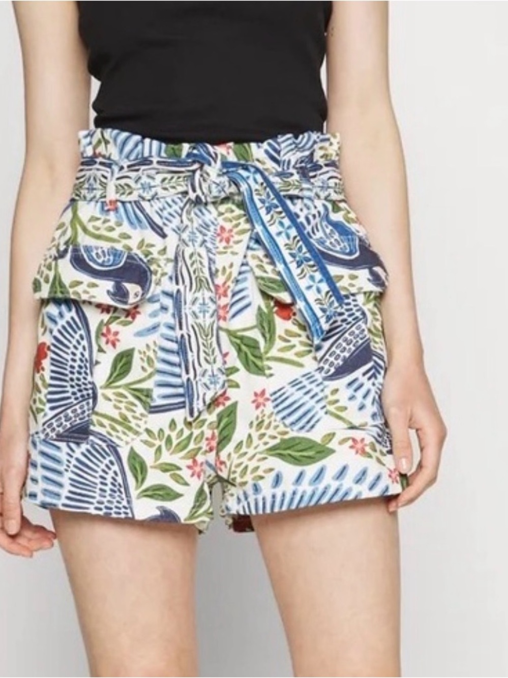 FARM Rio Macaw Flight paper bag shorts